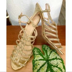 Gold Glitter Kate Spade Heels